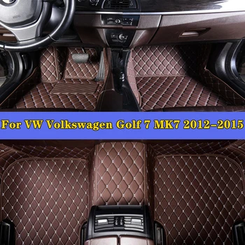 Automobilinės kojų pagalvėlės VW Volkswagen Golf 7 MK7 2012-2015 automobilių aksesuarai Apsauginė trinkelė Automobilių grindų kilimėliai Automobilių kilimų danga
