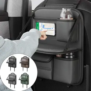 Automobilinės kėdutės organizatorius Automobilių sulankstomas dėklas Backseat Storage Box Multi Pocket automatinė laikymo kišeninė apsauga pakabinamas krepšys
