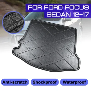 Automobilio galinės bagažinės apsaugos nuo purvo dangos kilimas Ford Focus sedanui 2012-2013 2014 2015-2017 grindų kilimėlis