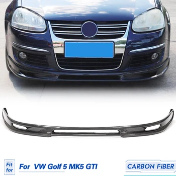 Automobilio priekinio buferio lūpų spoileris Anglies pluoštas VW Golf 5 MK5 GTI Auto Racing priekinis buferis Lūpų smakro apsauga Prijuostės apsauga FRP