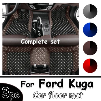 Automobilių grindų kilimėliai Ford Kuga 2013 2014 2015 2016 2017 2018 Custom Auto Foot Pads Automobilių kilimų dangčio salono aksesuarai
