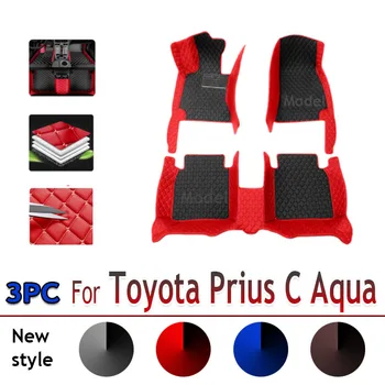 Automobilių grindų kilimėliai Toyota Prius C Aqua NHP10 2012~ 2019 Kilimai Kilimėliai Prabangus odinis kilimėlis Kilimėliai Automobilių aksesuarai 2013 2014 2015 2016