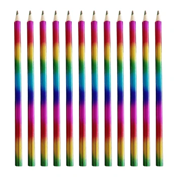 B36C medžio pieštukų storio strypų rinkiniai piešimui spalvinti, piešimo eskizai, 4 in 1 spalvoti pieštukai
