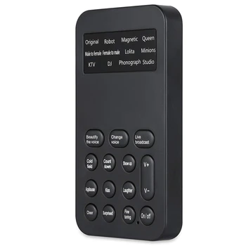 balso keitiklis Rankinis mikrofono balso keitiklis su garso daugiafunkcinių efektų mašina telefonui / PS4 (S9)