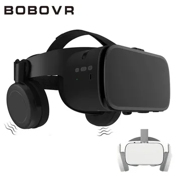 BOBOVR Z6 3D akiniai Virtualios realybės binokulinis stereofoninis belaidis VR ausinių šalmas su mikrofonu suderinamas su iPhone Android