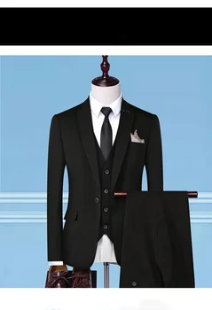 British Style Male Stripe Suits Slim One Button Blazer For Wedding Groom Business Casual Jacket Pants Terno Masculinos Completo