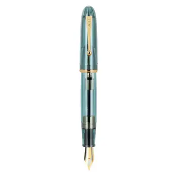Business Pen Gift Metal Tip 9019 Dervos rašiklis su didelės talpos rašalo keitikliu Elegantiška auksinio spaustuko rašiklio dovana kolegoms Long