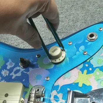 Cap Extractor gitaros įrankis Lengva naudoti rankenėlėms Krūmai Gitaros statytojas Gitaros rankenėlės dangtelio ištraukiklis Metalo traukiklio įrankis