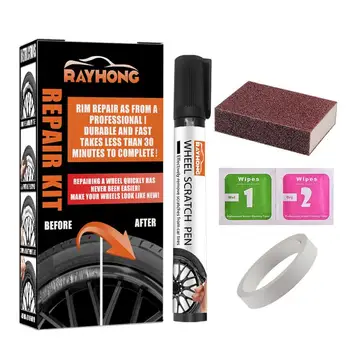 Car Wheel Scratch Remover Wheel Scratch Repair Kit Wheel Scratch Repair Kit for Car Truck Vehicle Quick And Easy Fix Universal