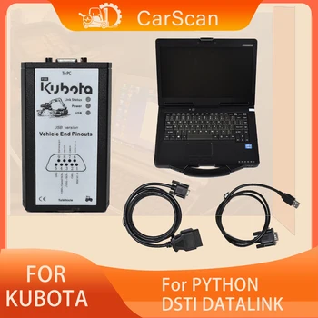 CarScan for python sąsajai Kubota Takeuchi diagnostikos įrankis Kubota diagnostikos rinkiniui Python Diagmaster +CF53 nešiojamam kompiuteriui