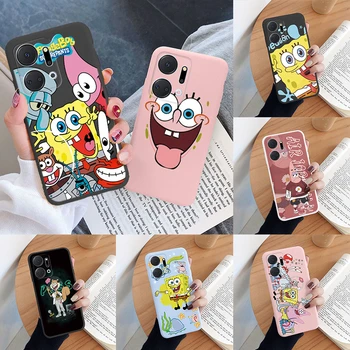 Cartoon S-SpongeBob For Honor X7a Phone Cover SquarePants Patrick Stars Anime Funny Back Cover TPU Soft Funda for HonorX7a Capa
