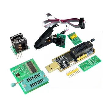 CH341 Flash BIOS USB programavimo modulis + SOIC8 spaustukas + 1,8 V adapteris + SOIC8 adapteris
