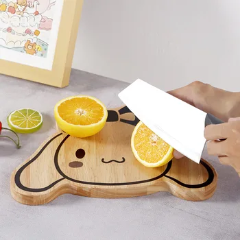 Cinnamoroll Sanrio Plush animacinis filmas Mielas medžio masyvo namų pagalbinė pjaustymo lenta Dėklų lenta Anime pliušiniai žaislai mergaitės gimtadienio dovanai