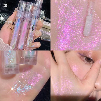 Crystal Liquid Eye Shadow Water Light Diamond Bright Glitter Liquid Highlighters Polarized Highgloss Palettes Cosmetics 2 Styles
