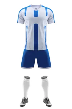 Custom Didmeninė prekyba Aukštos kokybės paskutinio dizaino berniukų futbolo džersis Vaikų futbolo rinkinys Kvėpuojančios futbolo uniformos Treniruotės Sportinė apranga