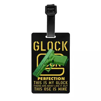 Custom Fashion Glock bagažo etiketė su vardo kortele JAV rankinio pistoleto privatumo viršelio ID etiketė kelioninio krepšio lagaminui