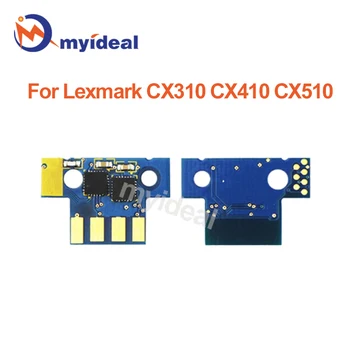 CX310 CX410 CX510 Toner Chip for Lexmark CX310N CX310DN CX410E CX410DE CX410DTE CX510DE CX510DTHE CX510DHE kasečių lustai