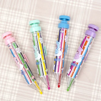 Daugiaspalvis pieštukas Lengvai nešiojamas Spaudžiamas pieštukas Plačiai naudojami vaikai Studentai Meno graffiti tapyba 8 spalvų pieštukas