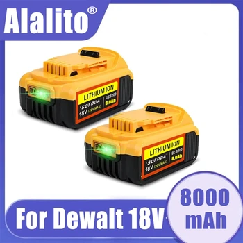 DCB200 18V 8Ah ličio pakeitimo baterija DeWalt 18V DCB184 DCB200 DCB182 DCB180 DCB181 DCB182 DCB201 DCB206 L50 baterijos