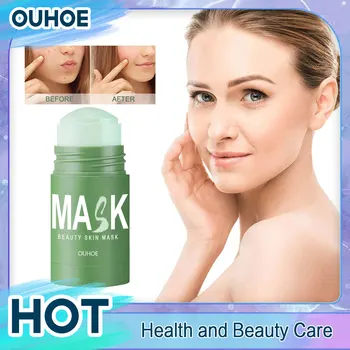 Deep Cleaning Mask Green Tea Stick Anti Acne Remove Inkštirai Balina odą Spuogų šalinimas Sutraukite poras Pašviesinkite odą Drėgmės kaukė