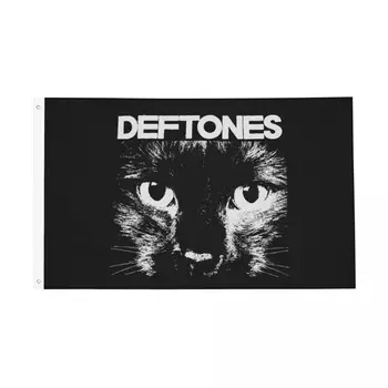 Deftones Katės vėliava Lauko reklamjuostė Poliesteris Punk Hip Hop Dekoracija Ryški spalva 60x90 90x150cm Vėliavos