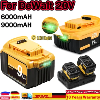 Dewalt atsuktuvui 20V 6.0Ah/9.0Ah DCB200 baterija Ličio jonų DCB612 DCB609 DCB205 DCB200 DCB182 skirta Dewalt 20V fer