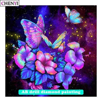 Diamond Painting AB Drill New Arrival Flower Full Square/Round 5D Diamond Embroidery Animal Butterfly Cross Stitch Home Decor