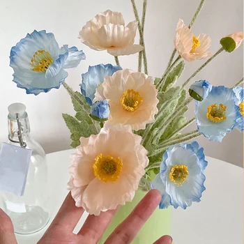 Dirbtinio šilko gėlės Papuošalai Netikros gėlės Imituotos gėlės Plūstančios aguonos Vestuvių namų dekoravimas