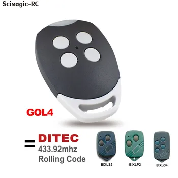 DITEC Remote GOL4 BIXLG4 BIXLP2 BIXLS2 Rolling Code Control 433MHz 433.92Mhz Garažo vartų durų atidarymo raktų siųstuvas