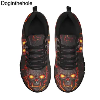 Doginthehole Skull Lava Moteriški batai Vasaros tinklelis Kvėpuojantys plokšti batai Suaugusieji Vaikščiojimas Lengvi sportbačiai Treneriai Zapatillas