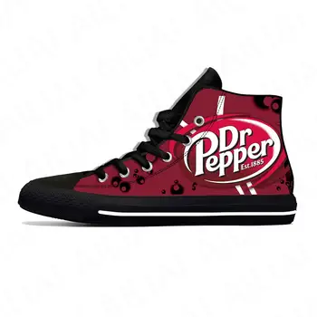 DR Pepper High Top sportbačiai Vyriški moteriški paaugliai Laisvalaikio batai Drobė Bėgimas 3D spausdinimo batai Cosplay Kvėpuojantys lengvi batai