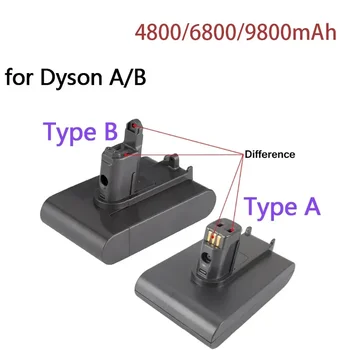 Dyson22.2V8800mAh Fit A arba B tipo ličio jonų vakuuminė baterija forDC35, DC45 DC31, DC34, DC44, DC31 Animal, DC35 Animal & 8.8Ah