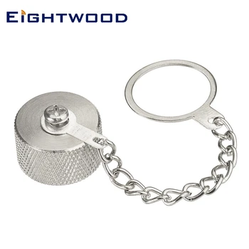 Eightwood 2vnt Dust Cap for N Jack Female RF Coaxial Connector with Ring Chain Adapter