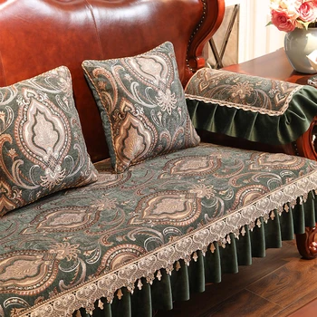 Europe Style Retro Jacquard Šenilo sofos užvalkalas Baldai Sofa Porankis Porankis Kėdės apsauga Rankšluostis Nuo slydimo užvalkalas Namų sofos rankšluostis
