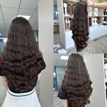 European Virgin Human Hair Lace Front Tsingtaowigs Slight Wave Layer Košerinis perukas moterims