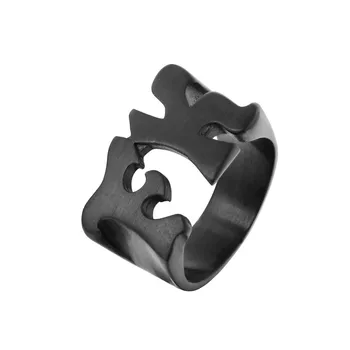 Europos ir Amerikos vyrų nerūdijančio plieno raidės FK žiedas vyriškas žiedas titano plieno papuošalų uodegos žiedas