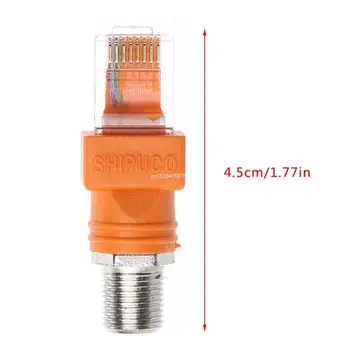 F-Type Connector RF Female to RJ45 Male Coaxial Coaxial Barrel Coupler Adapter Dropship
