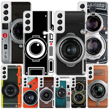 Fashion Classic fotoaparato objektyvas Phnoe dėklas, skirtas Samsung Galaxy S23 Ultra S22 Plus S21 S20 FE S10E S10 Lite S9 S8 + S7 Edge Unique Cov