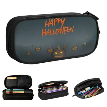 Fashion Halloween Pumpkin Pencil Cases Siaubo pieštuko maišelio rašiklio laikiklis mergaitei berniukui Didelis krepšys Mokykliniai reikmenys Kosmetikos kanceliarinės prekės
