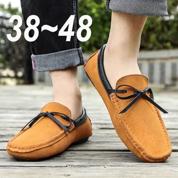 Fashion Luxury Mens Designer Genuine Leather Driving Loafers Moccasin Boat for Men Casual Formal Dress Shoes Avalynės verslas