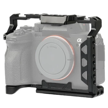 Fotoaparato narvas Vaizdo narvas Batų laikikliai Fotoaparato narvo fotografijos priedai Juodas aliuminio lydinys, skirtas Sony A7M3 / A7R3 / A7M4