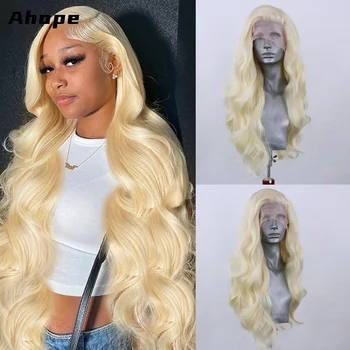 Free Part 613 Nėrinių priekinis perukas Body Wave Sintetiniai nėrinių priekiniai perukai juodaodėms moterims Natūrali plaukų linija Iš anksto nupešti kūdikių plaukai