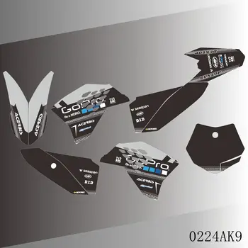 Full Graphics Decals Lipdukai Motociklo fonas Pasirinktinis numeris KTM SX50 SX 50 2009 2010 2011 2012 2013 2014 2015