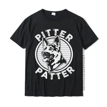 Funny Pitter Patter Dog German Shepherd Rescue Woof Discount Design Tops Tees Cotton Top marškinėliai berniukams Design