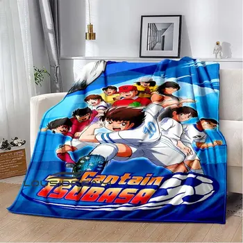 futbolininkas, japonų animacinė minkšta pliušinė antklodė, flanelinė antklodė, svetainės dekoravimas, miegamojo lova, sofos užvalkalas, antklodė
