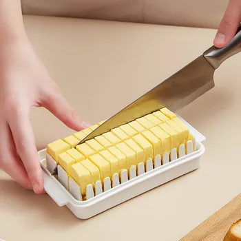 Galimas kieto sviesto pjaustymas Laikymo dėžutė virtuvės reikmenys Šaldytuvas Šviežia laikymo dėžutė Pusryčių sūrio šviežio laikymo dėžutė