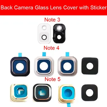 Galinės kameros stiklinis objektyvas su lipdukų klijais Samsung Galaxy Note 3 4 5 Galinės kameros objektyvo dangtelis Flex juostelės atsarginės dalys