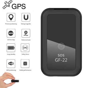 GF22 GPS sekimo ieškiklis Valdymas balsu Apsauga nuo nuostolių Automatinis aliarmas Magnetinis motociklas Automobilis GPS mini ieškiklis Realaus laiko automobilių sekiklis