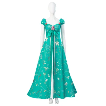 Giselle Cosplay kostiumas Žalias gėlių princesės kostiumas Giselle užuolaidų suknelė Apranga suaugusioms moterims