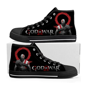 God of War High Top sportbačiai Hot Cartoon Game Mens Womens Teenager Fashion High Quality Canvas Sneaker Custom Built Couple Shoes